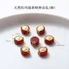 Alta Retención de Color Chapado en Cobre 24K Oro Real Accesorios de Ágata Roja Piezas para Joyería DIY Calabaza de Loto Productos Semi-Terminados Venta Directa de Fábrica
