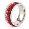 Anillo Versátil de Moda Simple para Estudiante con Color Degradado Diamante de 8 mm de Acero Inoxidable Acero Titanio de Venta Caliente Transfronteriza Europea y Americana al Por Mayor
