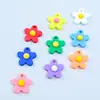 Pingente de Borracha Macia em PVC Charme de Flor Colorido Doce Pequena Flor Pingente Acessório Chaveiro Decoração de Batom