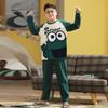 Traje de pijama para niño Algodón Manga larga suelta extra grande Ropa de aire acondicionado otoño Pijama de dibujos animados