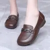 Nuevos Zapatos de Madre de Suela Blanda para Otoño 2026 para Mujeres de Mediana Edad y Mayores, Suela de Goma Antideslizante, Mocasines Cómodos sin Cordones, Zapatos Planos Versátiles