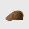 Nuevo Sombrero de Ala Hacia Adelante para Mujer Estilo Británico Moda Estilo Japonés Color Sólido Versátil Simple Boina