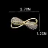Nuevo broche de lazo de diamante perla de aleación accesorios para ropa corbata de lazo DIY ramillete tocado forro de suéter