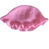Nuevo sombrero de encaje tejido a mano de Amazon transfronterizo, sombrero para adulto, sombrero de lana con volantes, moda de Halloween