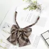 Corbata Marrón para Mujer, Estilo Universitario, Camisa JK Japonesa Sin Coser, Corbata Retro Oscura, Pajarita Corta Escolar para Hombre