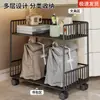 Estante Móvil para Mochilas, Cesta de Almacenamiento Debajo del Escritorio, Organizador de Almacenamiento para el Hogar con Ruedas, Estante de Almacenamiento tipo Carrito Pequeño Multicapa