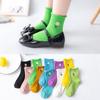 Calcetines Gruesos con Borde Enrollado para Niños, Calcetines de Color Sólido Bordados con una Pequeña Flor Margarita, Adecuados para Todas las Estaciones, Calcetines de Algodón con Encaje para Bebés y Niños Pequeños