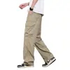 Pantalones Casuales de Alta Gama para Trabajo para Verano, Versátiles Elegantes Modernos Cómodos de Color Sólido de Pierna Recta Moda Americana Pantalones Largos