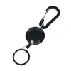 Hebilla Metálica Retráctil de Fácil Extracción Antiperdida Colgante para Mochila al Aire Libre Llavero Extractor de Alto Rebote Mosquetón en Stock