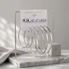 Joias Europeias e Americanas Exageradas Moda Transfronteiriça Versátil Conjunto de 6 Pares Brincos de Argola Grandes em C Brincos de Tarraxa Conjunto Personalidade Joias para Orelha