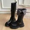 Botas Altas de Rodilla para Mujer Tallas Grandes, Estilo Nuevo Otoño 2026, para Piernas Gruesas, Pantorrilla Ancha, Botas Largas con Puño, Botas de Montura de Tubo Alto para Mujer
