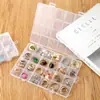 Caja de almacenamiento de plástico transparente para organizar aretes y tachuelas, joyero desmontable para organizar y almacenar, joyero de múltiples compartimentos al por mayor