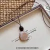 Nuevo Collar Largo Degradado Color Café Retro Estilo Chino para Mujer, Versátil para Otoño e Invierno, Cadena de Suéter de Gama Alta, Accesorio de Diseño de Nicho