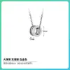 Colar de Cerâmica Branca de Alta Qualidade para Mulheres, Corrente Clavicular de Luxo Leve com Pingente de Cintura Pequena Banhado a Ouro Rosa 18K, Versátil e Sofisticado