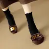 Zapatos Planos para Mujer de Suela Blanda, Cómodos y de Moda, Novedad Otoño e Invierno 2025, Puntera Redonda, Suela Plana, Peludos, Dulces, Boca Baja