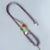 Fornecimento de fábrica cordão de colar tecido à mão pingente de jade pingente de ouro cordão de pingente ajustável cordão de pingente