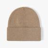 Gorro de Punto sin Visera de Color Sólido Estilo Europeo y Americano Otoño e Invierno para Hombres y Mujeres, Cálido para Exteriores, Engrosado, Resistente al Frío, Transpirable