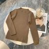 [En stock] Nueva camisa de fondo para niños de otoño e invierno, chaqueta de punto para niños y niñas, versión coreana simple del abrigo
