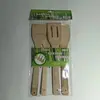 Espátula de bambu com cabo longo utensílios de cozinha de bambu espátula de cozinha para fritar espátula de bambu resistente a altas temperaturas escorredor de bambu conjunto de espátulas para panelas antiaderentes espátula de madeira