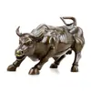 Escultura grande de toro de cobre hecha a medida para entradas exteriores, procesamiento OEM de toro de cobre para distritos financieros, toro de cobre hecho a medida para Wall Street