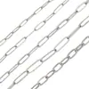 Corrente Retangular Achatada em Formato de O de Aço Inoxidável Pulseira Colar de Joias Acessórios para Roupas DIY Feita à Mão Atacado Transfronteiriço