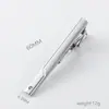 En stock boutique galvanizado plata arenado brillante diamante clip para corbata comercio exterior venta caliente accesorios formales para hombre clip para corbata profesional