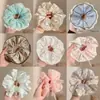 Elástico de Cabelo de Renda Estilo Coreano para Rabo de Cavalo, Scrunchie Grande, Elástico para Coque, Acessório de Cabelo de Luxo para Meninas