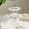 Jarrón Transparente de Vidrio Estilo Ins Simple y Creativo de Gama Alta Arreglo Floral Jarrón de Flores Hidropónicas Decoración de Mesa para Sala de Estar