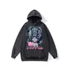 Sudadera con capucha retro americana lavada y desgastada transfronteriza, payaso, alta calle, hip-hop, extragrande, holgada, peso pesado 480g