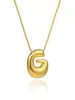 Amazon Acero Inoxidable 18K Globo Burbuja Lindo Gordito 26 Inglés Versión Q Colgante de Letra Collar Joyería
