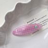 Nuevo Estilo Pinza para el Cabello de Cuadros Frescos con Corazón Verano Niña Flequillo Clip Lateral Pinza de Pelo con Pedrería Accesorio para el Cabello