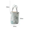 Bolso Tote Cilíndrico de Tela Mojie Accesorios para Ceremonia del Té Bolso de Mano Portátil para Exteriores Bolsa de Almacenamiento para Juego de Té Bolso de Tote de Viaje