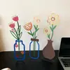 Adornos de Florero Impresos Coloridos para Entrada, Sala de Estar, Nuevo Modelo 2026 para Sala de Estar, Dormitorio, Escritorio de Oficina, Decoraciones Florales Creativas