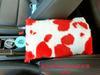 Nuevo Estilo Estampado de Vaca Anillo Interior Freno de Mano Cinturón de Seguridad de Alta Elasticidad Volante de Felpa para Coche Juego de Tres Piezas Protector de Hombro