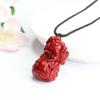Pingente Jade Cinábrio Areia Dourada Roxa Moeda de Cobre Pingente Pixiu Estilo Étnico Atacado de Fábrica Dropshipping S3040602
