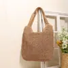 Bolso de hombro de gran capacidad, popular bolso de paja transfronterizo para mujer, nuevo bolso tote al por mayor, bolso de algodón de alta calidad para mujer