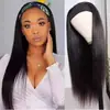 Comercio exterior europeo y americano nueva diadema de moda africana peluca cabello largo liso tendencia diadema tocado peluca transfronteriza