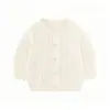 2026 Novo Estilo de Verão Cardigan de Tricô Fino Protetor Solar 100% Algodão para Meninas Jaqueta para Ar Condicionado de Bebê