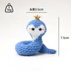 Muñeca de Animal Tejida a Crochet Nueva Hecha a Mano Transfronteriza Rey de la Nieve Regalo Boutique Adornos para Cabeza de Niño Anime Adornos Colgantes de Comida