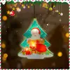 Decoração de Natal Luzes LED Fantasia de Feriado Luzes Pendentes Atmosfera de Árvore de Natal Luzes Noturnas Pingente Pintado Flocos de Neve