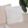 Almohada de Imitación Lana para Uso en Oficina y Hogar, Almohada Larga de Felpa de Color Sólido, Almohada Lumbar para Coche, Reposacabezas de Cama, Cojín para Sofá, Funda de Almohada