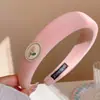 Faixa de Cabeça com Coroa Alta para Mulheres, Novo Estilo com Toque de Luxo, Faixa de Cabelo Larga Versátil para Sair, Acessório de Cabelo para Lavar o Rosto