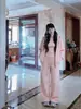 Jaqueta de moletom curta rosa para mulheres, calça de moletom de outono, conjunto esportivo casual, conjunto completo estilo coreano, conjunto estilo Miu