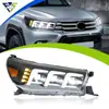 Adecuado para 16-20 Toyota Hilux conjunto de faros HILUX REVO lente LED modificada luces de circulación diurna