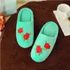 Nuevas Zapatillas de Algodón Suave para Casa, para Interiores, Antideslizantes, Bordadas con Flores, Zapatillas de Algodón Silenciosas para Suelo de Madera en Casa