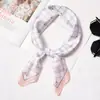 Lenço Quadrado Fresco e Elegante Feminino 70cm Lenço Pequeno de Seda Lenço Branco Elegante Verão Primavera e Outono Versátil Novo Lenço 2022