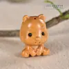 Sândalo Verde Esculpido Desenho Animado Winnie the Pooh Pingente Corrente de Celular Chaveiro DIY Acessórios de Jacarandá Pingente de Bolsa