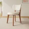 Silla de Comedor de Madera Maciza para Uso Doméstico, Silla Moderna Estilo Crema con Cojín Suave, Taburete de Comedor, Silla de Reunión para Hotel, Silla de Comedor de Lujo Ligero con Respaldo, Silla Infantil