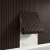Pegatinas de pared autoadhesivas con imitación de rejilla transfronteriza, veta de madera, pegatinas de ranura 3D, papel tapiz de decoración de pared, papel tapiz de chapa de madera