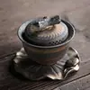 Sala de Té Estante Bogu Gabinete de Té Decoración Tetera Taza de Té Mascota de Té Zen Chino Retro Nostálgico Adornos para Juego de Té